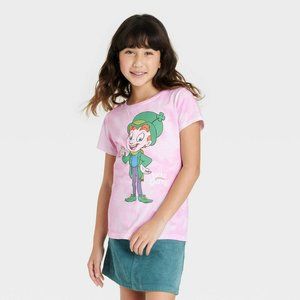 Girls' Lucky Charms St. Patrick's Day Short Sleeve Graphic T-Shirt Pink Medium